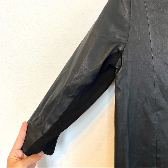 VINCE 100% Leather Sheath 1/2 Sleeve Dress SZ M - Picture 8 of 8